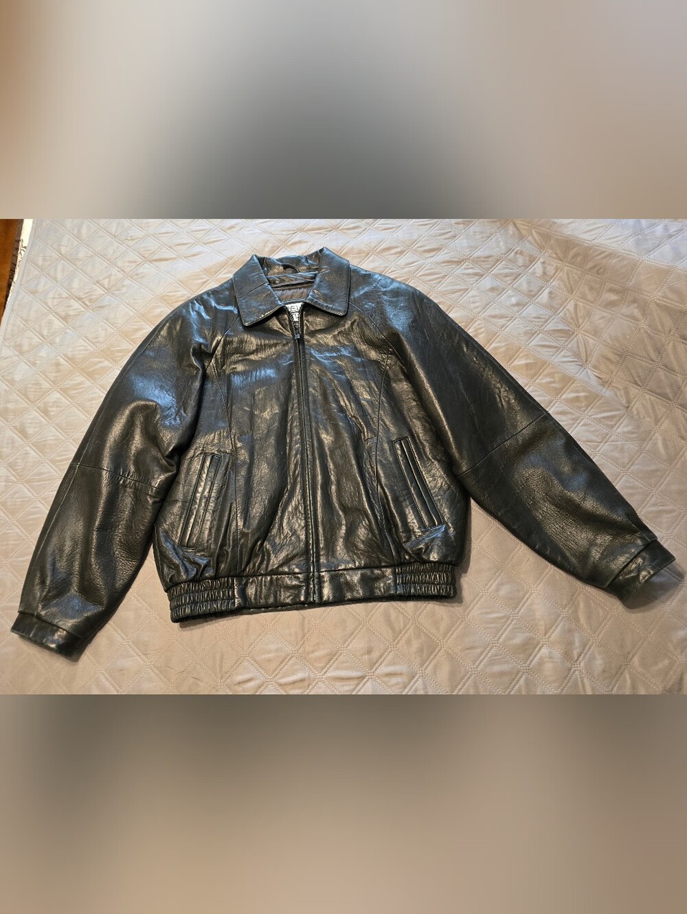 Vintage Pelle Studio By Wilson Thinsulate Leather Black Bomber Jacket Size Med